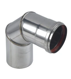 COUDE 3 PARTIES INOX 316 EQ 90° 100 AVEC JOINT SILICONE