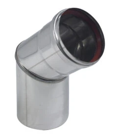 COUDE 2 PARTIES INOX 316 HE 45° 80 AVEC JOINT SILICONE