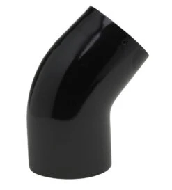 COUDE 45° CONCENTRIQUE INT INOX 316 100 GALVANISE NOIR EXT 150