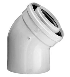 COUDE 45° CONCENTRIQUE ALU/ GALVA 80/125