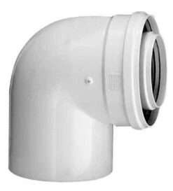 COUDE 87° CONCENTRIQUE ALU/ GALVA 80/125