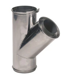 TE INOX ISOLE A 135° 153/200 INT 316 EXT 304