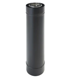 LONGUEUR 1M CONCENTRIQUE INT INOX 316 100 GALVANISE NOIR EXT 150