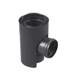 TE EQ + TAMPON CONCENTRIQUE INT INOX 316 80 GALVANISE NOIR EXT 125
