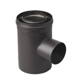 CONDUIT PRISE AIR PIQUAGE 60 M CONCENTRIQUE INT INOX 316 80 GALVANISE NOIR EXT 125