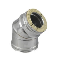 COUDE ISOLE A 45° 100/150 INT 316 EXT 304+BRIDE