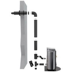 KIT FACADE HORIZONTAL CONCENTRIQUE NOIR 80/125