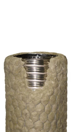 LE MÈTRE TUBAGE FLEXIBLE DOUBLE INOX LISSE PRE- ISOLE LAINE DE ROCHE 3OMM DIAM 100/160 PAR 7M