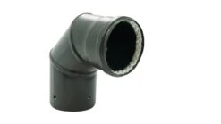 COUDE 90° 80 EMAIL NOIR MAT AVEC JOINT FIBRE