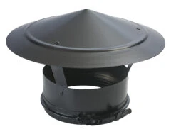 CHAPEAU PLAT FINITION POUR INOX ISOLE 150/200 NOIR