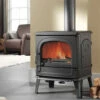 POELE A BOIS FONTE 78 CB LAQUE ANTHRACITE FONTE FLAMME -Poêles Cuisinières Soldes poele a bois 64 cb laque anthracite il 62017 redimensione 1
